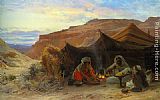 Eugene-alexis Girardet Canvas Paintings - Bedouins in the Desert